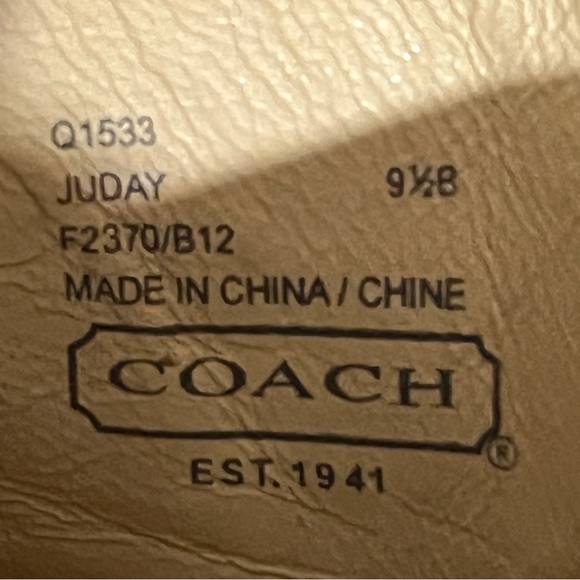 Coach Juday Brown Leather Wedges - Picture 6 of 7